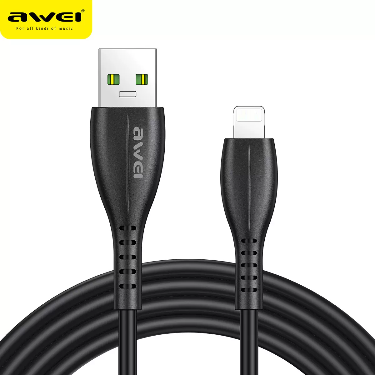 AWEI用维USB-C适用于华为苹果小米荣耀安卓线单拖数据线充电线