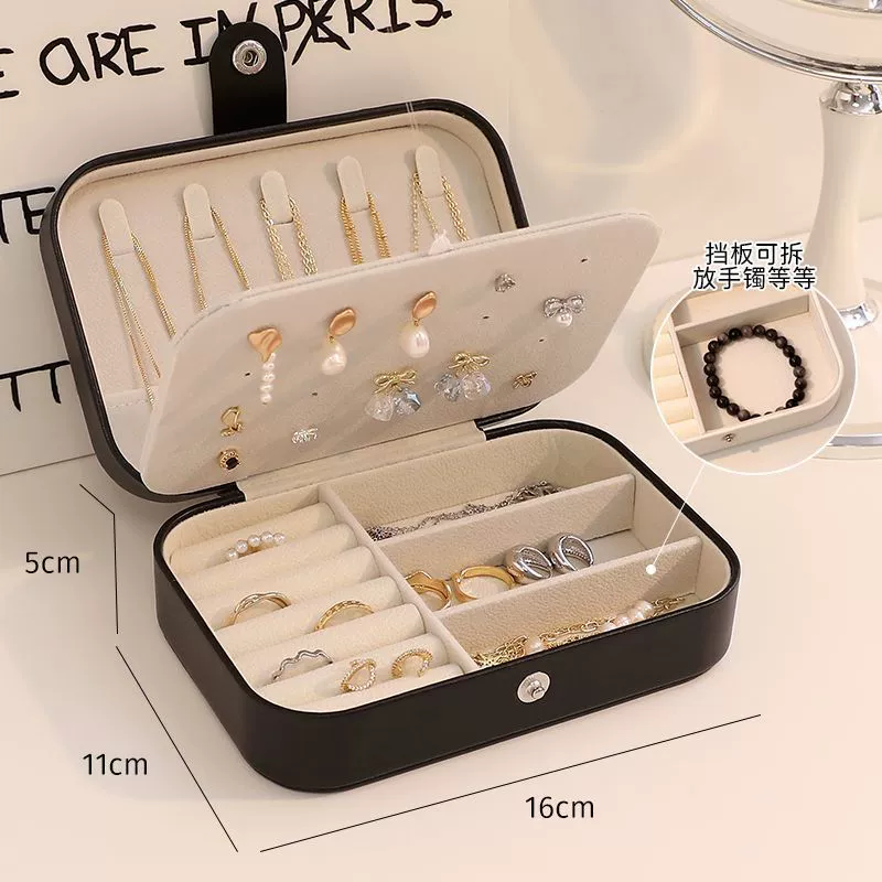 Jewelry Box Travel Ring Necklace PU Leather from Yomiego