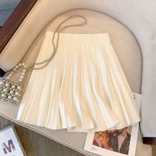 2024春秋新款纯欲风甜辣妹高腰显瘦性感时尚百褶裙针织半身短裙子