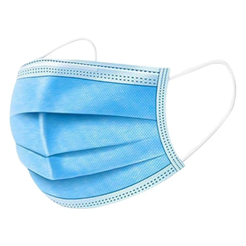 Фабрика в наличии одноразовая маска трехслойная защита с тканью meltblown Пылезащитная дышащая гражданская взрослая в наличии оптом
