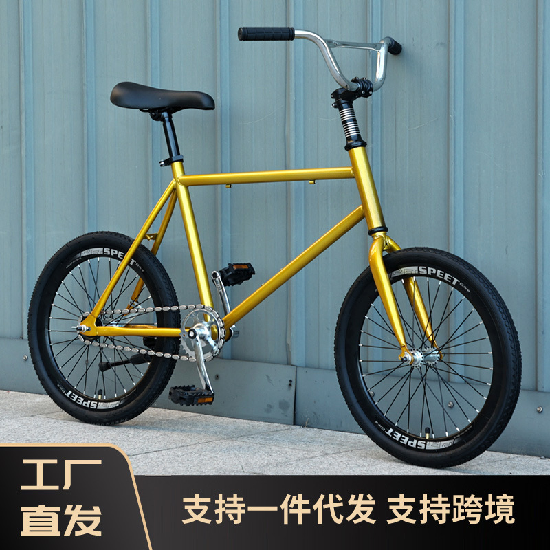 Men's fixed-gear bicycle 20inch with tilt-head handlebars, fixed-gear mini bike, adult road bike, modified fixed-gear bike Men's fixed-gear bicycle 20inch with tilt-head handlebars, fixed-gear mini bike, adult road bike, modified fixed-gear bike
