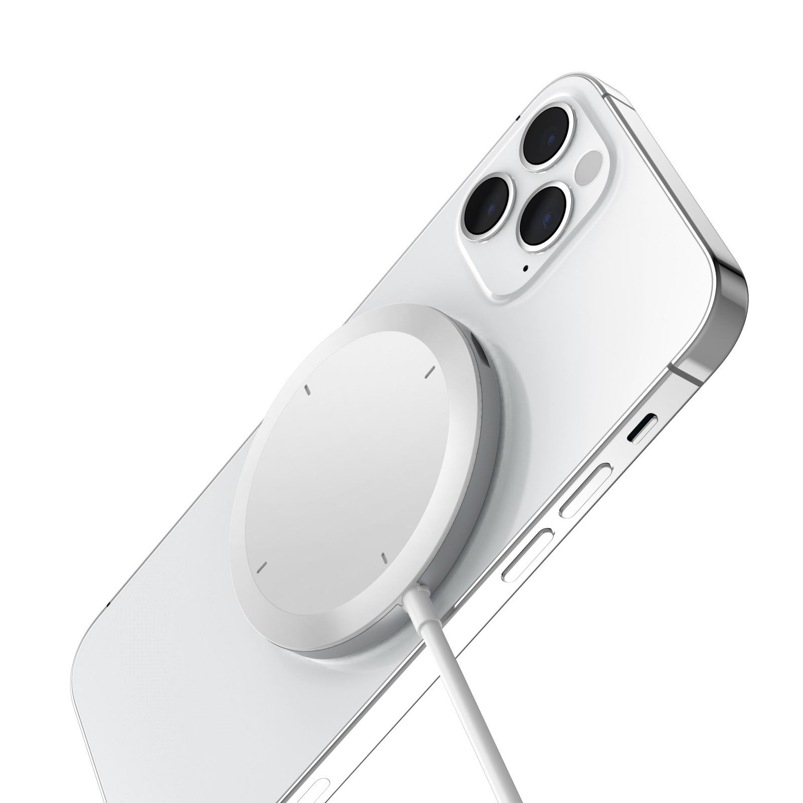 Apple 15W MagSafe manyetik kablosuz şarj cihazı, iPhone cep telefonu şarj cihazı için uygundur.
