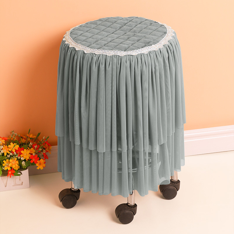 Round Stool Chair Cover Universal All-Inclusive European Style Lift Chair Four-Season Universal Beauty Hair Bar Swivel Chair Cover