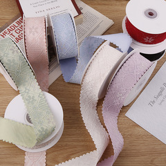 Silver and Gold Lace Shiny Print Hair Accessories DIY Bow Decorated Doll Clothes Shoes Hats Flower Decoration Fabric Ribbon