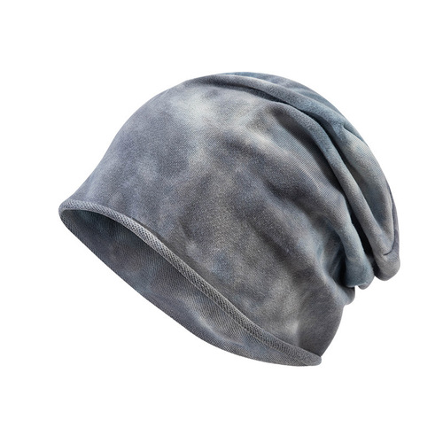 Japanese trendy Korean niche tie-dye pile hat thin Baotou hat versatile fashion confinement hat men and women headscarf hat
