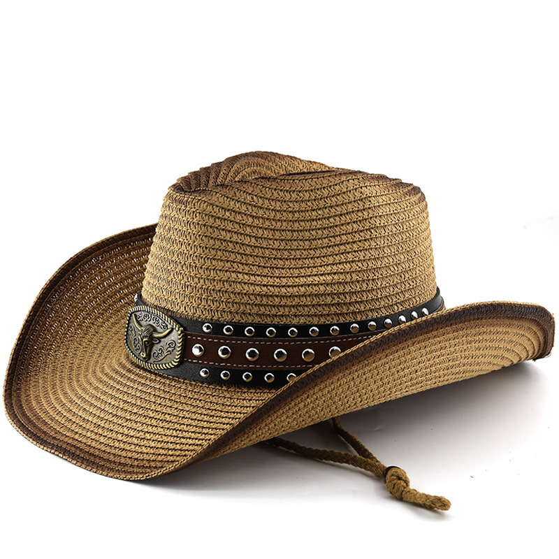 Nuevo sombrero de paja de protección solar al aire libre frente al mar amazon sombrero de playa pintado para hombres y mujeres sombrero de pesca