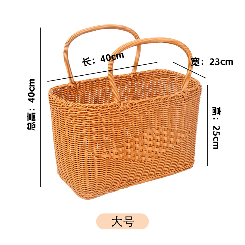 Cestas de picnic de tela de tela china, cestas de compras, cestas de almacenamiento de mano, cestas de recolección de frutas