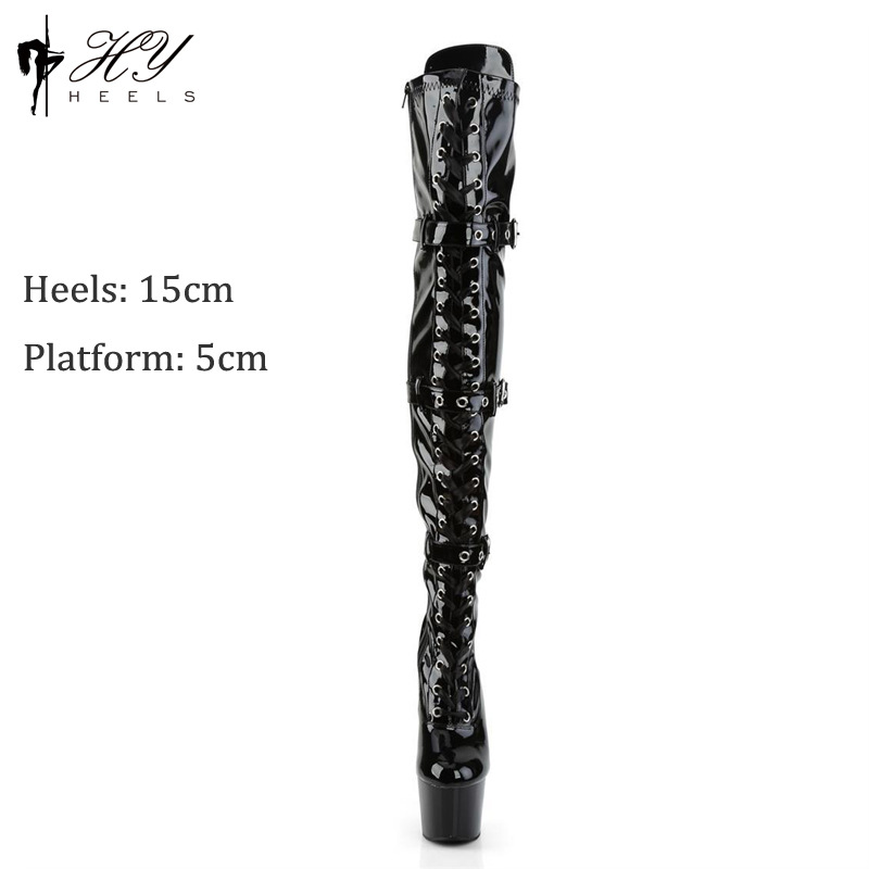 Giày cao gót boot ngắn nữ mũi nhọn gót 15cm da sáng chế — Màu đen, Màu hồng, Không trả lại hoặc trao đổi, Màu trắng
