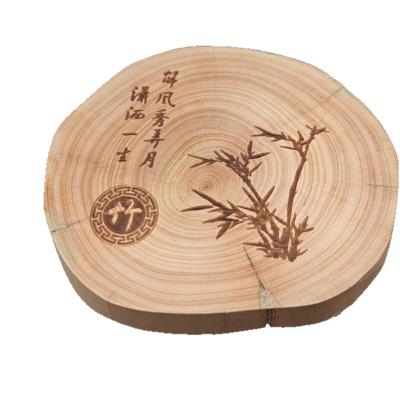 純粋な天然カウンタートップシダーウッドメーカー卸売断熱梅蘭菊竹コースター無垢材彫刻ギフトカスタマイズ|undefined