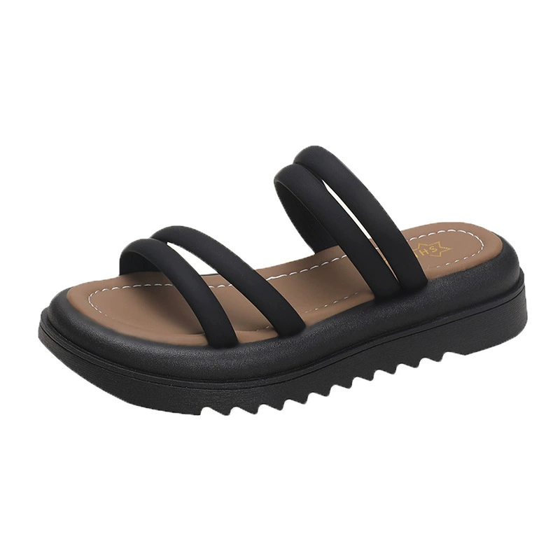 Slide platform, summer fashionable shoes, comfortable universal beach slippers for leisure, Korean style