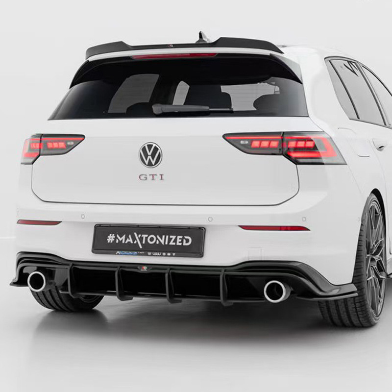 Suitable for modification with rear blade of Volkswagen Golf 8GTI MAX rear lip air knife spoiler 2021-2024