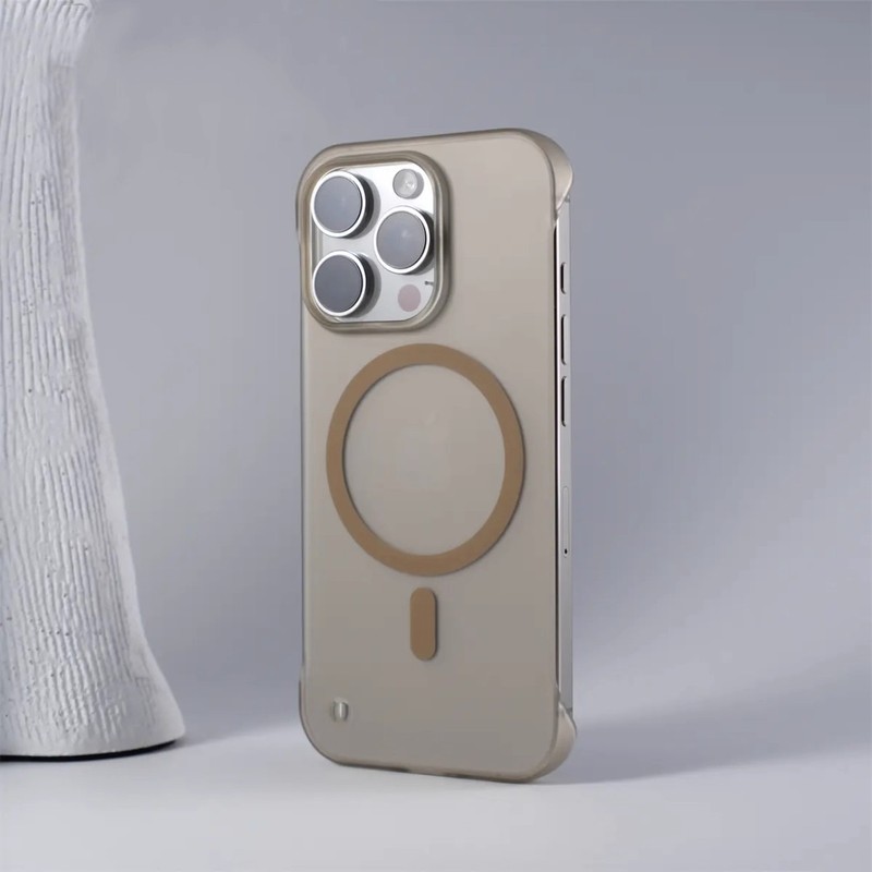 适用iPhone17手机壳无边框冰雾磁吸苹果16promax超薄磨砂防摔硬套|undefined