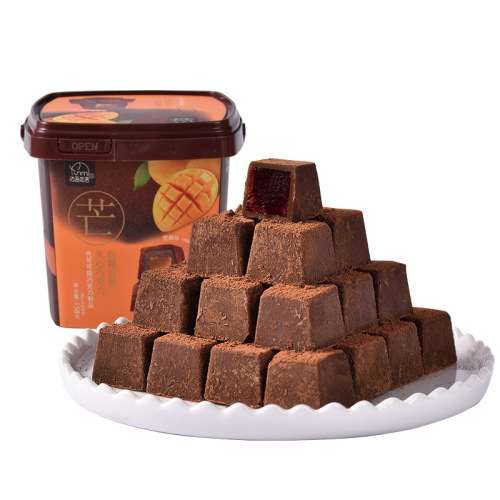 Fasimiyu New Year's Gift Box Truffle Square Sandwich Chocolate Bucket Wedding Gift Casual Snacks 158g