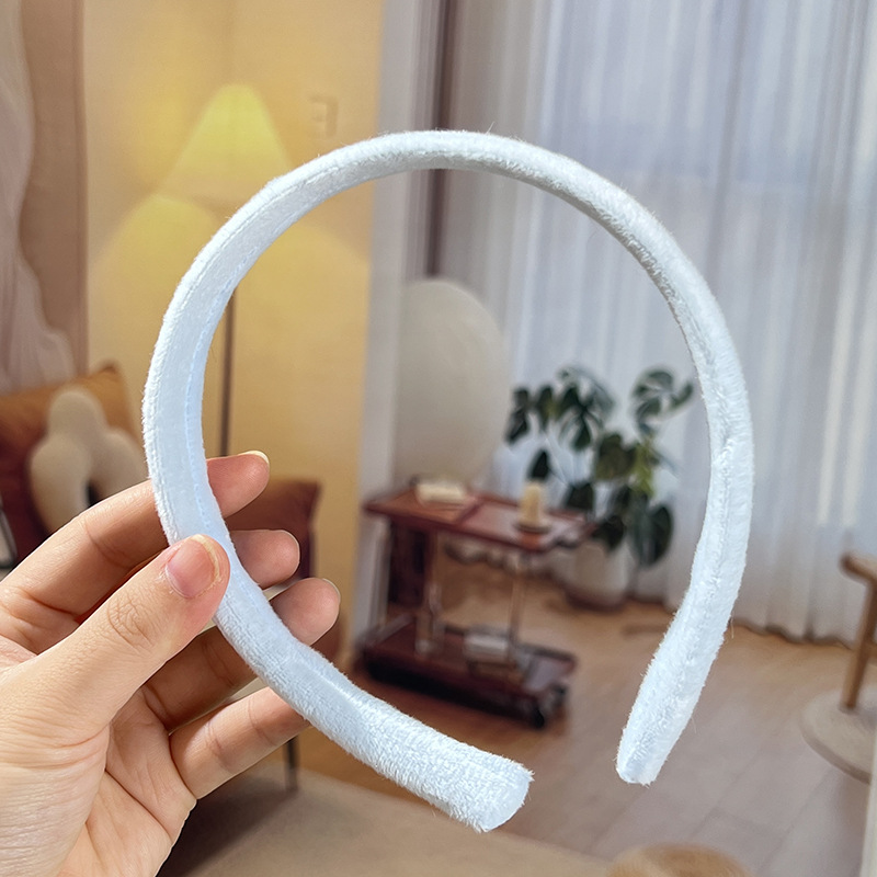 Bandera de cabello diy semiacabado de cabello mujer otoño invierno color caramelo tocado de peluche botón de mano peluche tocado de peluche