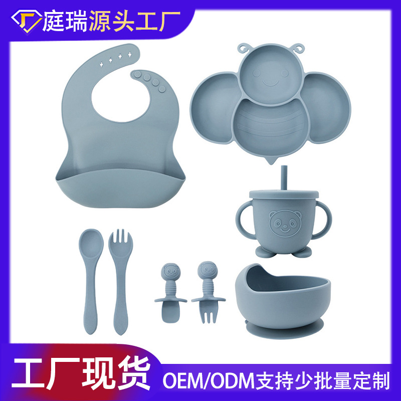 Bee Baby Plate Plate División Plate Baby Chuck Plate Plate Pla