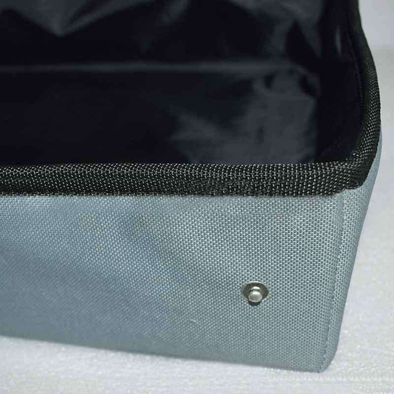 Caja de arena plegable para gatos para viajes, inodoro portátil para automóvil con gran espacio, nido para mascotas resistente a arañazos y antideslizante.