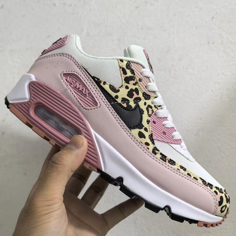 E-Commerce Air Max 90 First Generation Retro Air Cushion Versatile Casual Sports Leopard Print Shoes Visible Air Cushion Running Shoes