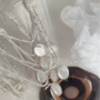 同款s925纯银珍珠锁骨链