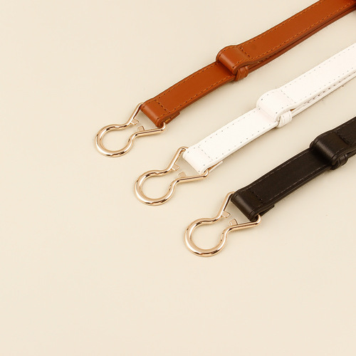 Thin belt for women, simple and fashionable Korean style belt, versatile dress, shirt waist chain, no punching, adjustable summer