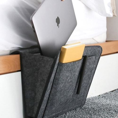 Felt bedside storage bag hanging bag bedside hanging basket for mobile phone small cloth bag storage rack remote control miscellaneous storage bag
