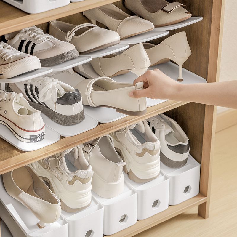 New Shoe Bracket Thickened Layered Shoe Holder Second-gear Adjustable Household Storage Shoe Rack Finishing Artifact E-commerce Cross-border New Shoe Bracket Thickened Layered Shoe Holder Second-gear Adjustable Household Storage Shoe Rack Finishing Artifact E-commerce Cross-border