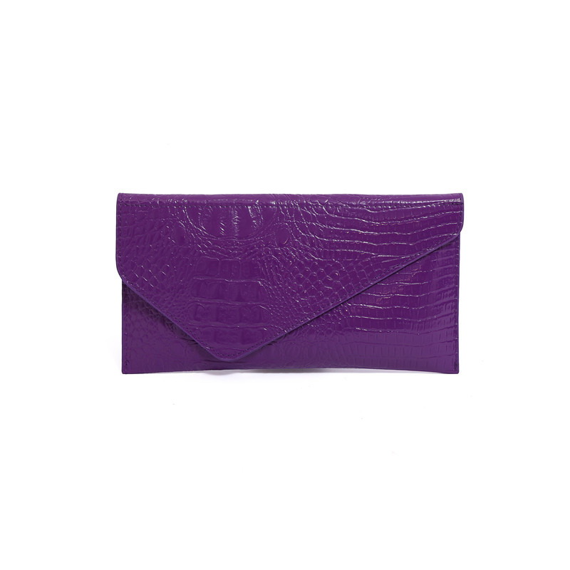 Este año, la popularidad de las mujeres europeas y estadounidenses retro cocodrilo piel impresión bolso de mano larga alta sensación casual multifuncional cartera de cena