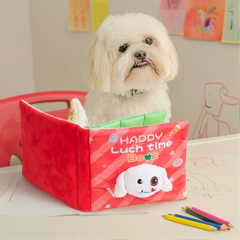 Perros de mascotas libros de comida cachorro juguetes sonidos papel olfato rompecabezas artefactos mágicos juguetes de mascotas al por mayor
