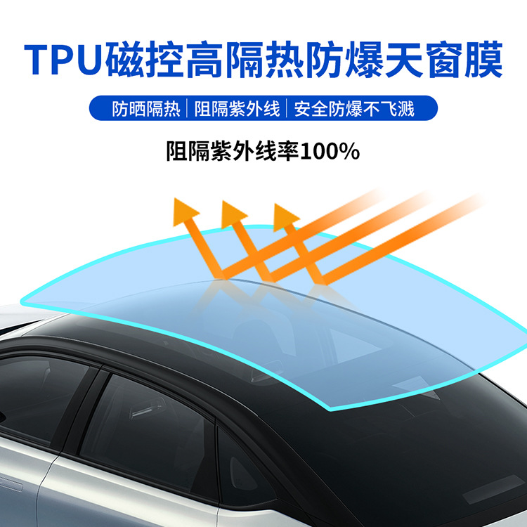 Manufacturer Wholesale Car Tpu Sunroof Gold Shield High Heat Insulation Shield Film Car Roof Sun Protection Film Full Roll Uv Protection Film