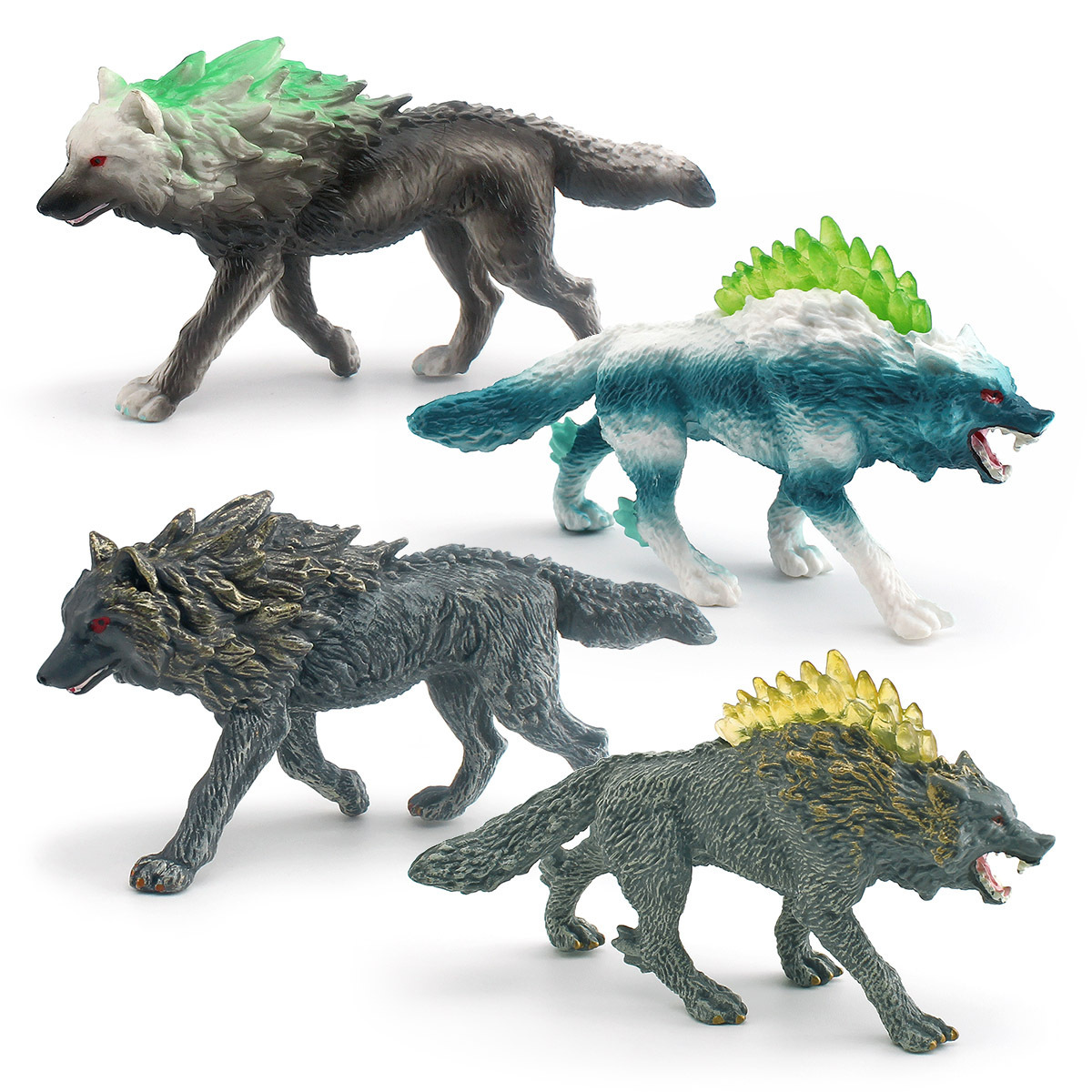 Simulación de mitos y leyendas de Amazonas modelo de Warcraft puzzle infierno de tres cabezas perro monstruo lobo de nieve animales juguetes