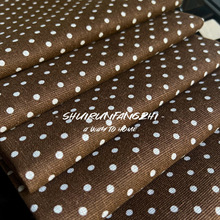 棉麻日韩风格布料手工diy粗布亚麻面料格子沙发窗帘挂布桌布抱枕