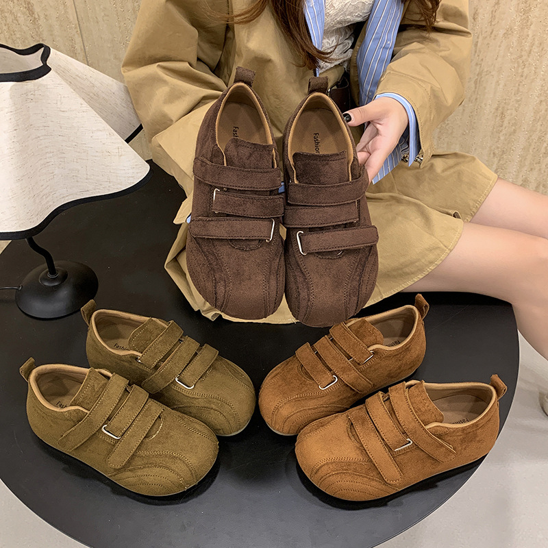 Retro süet slip-on ayaqqabı, yumşaq altlıq, kişi və qadın üçün