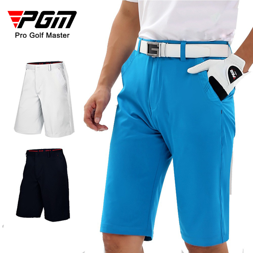 Quần short thể thao nam PGM chơi golf mùa hè thoáng khí — Màu xanh lam, Màu xanh navy, Màu trắng