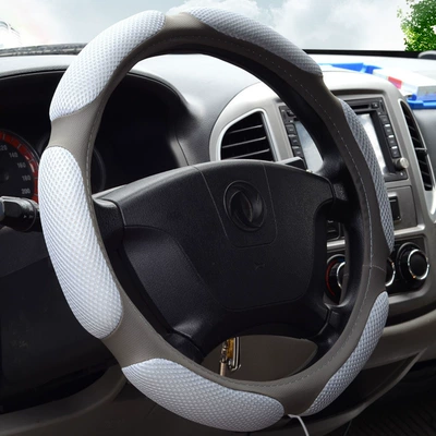 Export and Cross-Border Trade, Breathable – Steering wheel cover - gentleman-gray-breathable-and-anti-slip-universal-for-all-seasons-38cm