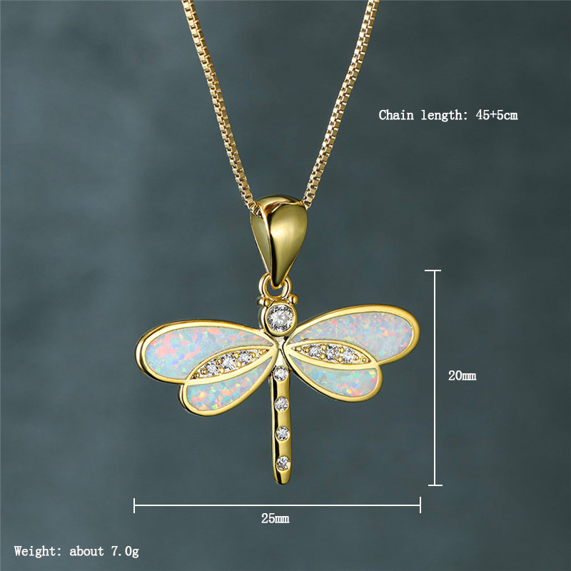 Pastoral Dragonfly Artificial Diamond Alloy Wholesale Pendant Necklace display picture 1