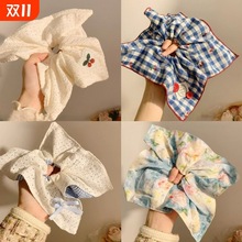 森系蕾丝大肠发圈头绳女高级感扎头发皮筋发绳发饰少女丸子头头花