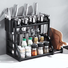 Kitchen rack spice rack household countertop seasoning box multi-functional storage rack knife rack oil salt sauce vinegar storage rack