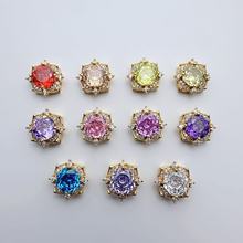 铜镀18K保色玫瑰切锆石雪落下多通隔珠diy水晶串珠材料饰品配件