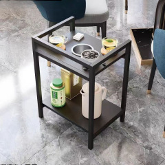 棋牌室茶水架麻将馆茶杯架客厅麻将桌可移动小茶几卧室落地正方形