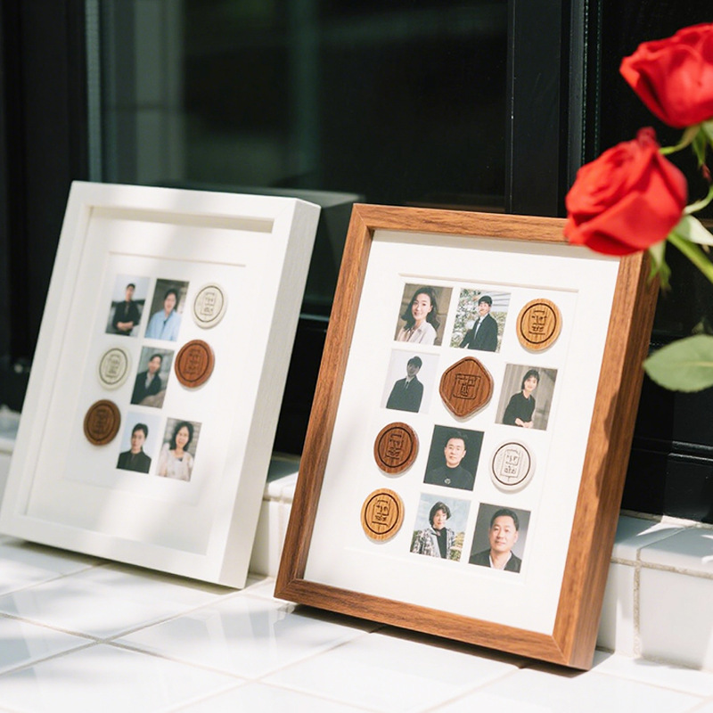 Minimalist 9-Grid DIY Photo Frame 8inch 10inch Trendy Instagram Commemorative Gift for Best Friends and Friends Photo Display Stand