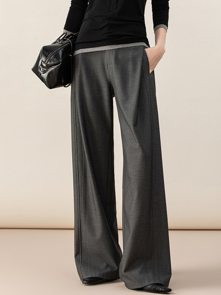 Woolen autumn black suit