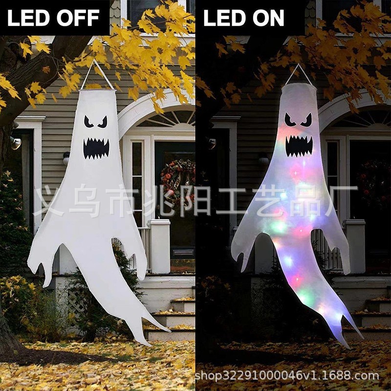 Fantasmas de Halloween fantasmas colgantes con lámparas luminosas de fantasmas colgantes de decoración de lámparas colgantes de casa embrujada transfronteriza luz nocturna