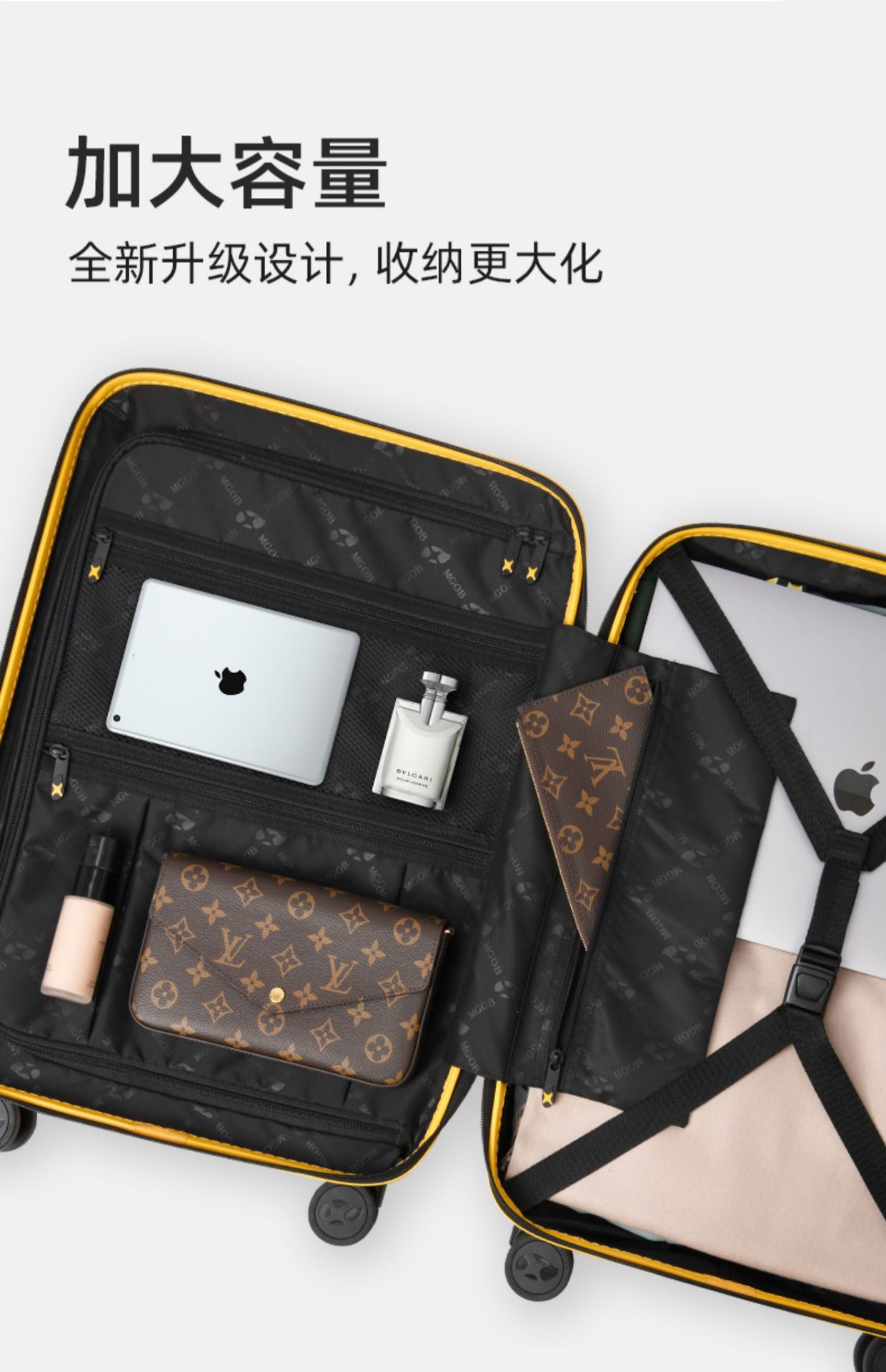 Vali nhựa PC 24 inch siêu nhẹ chống rơi, bánh xe đa hướng êm, có khóa mật khẩu — Hành lý cao cấp màu đỏ hoa hồng Kesitron PC chi tiết 18