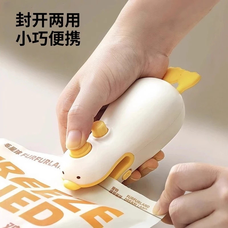 sellador doméstico pequeño tipo recargable de mano sellador de plástico clips bolsa de plástico mini snack sellador tipo de presión