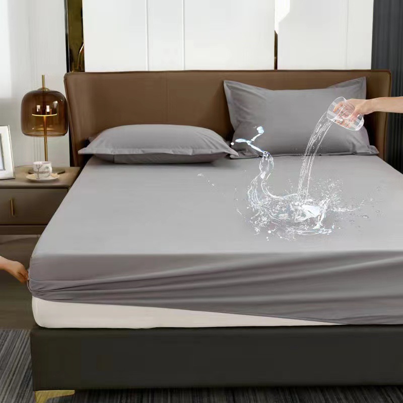 Pure Color Class A Cotton Waterproof Diaper Mattress Protector Breathable Memory Foam Full Cover Washable Dustproof Cover Wholesale