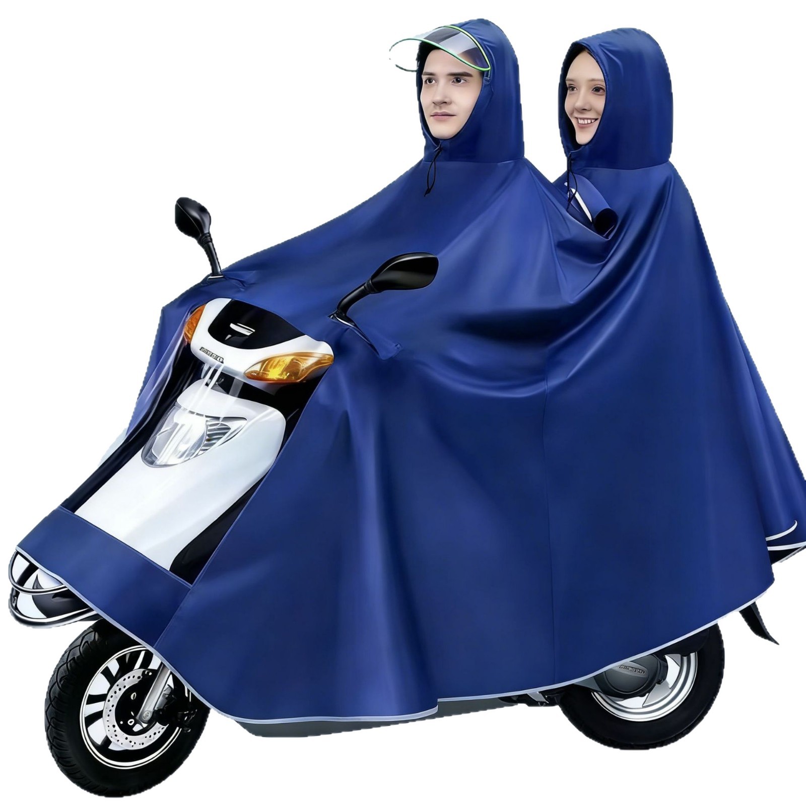 Coche eléctrico chaqueta de lluvia motocicleta batería coche nuevo hombre y mujer doble aumento de todo el cuerpo tormenta impermeable Oxford批ado