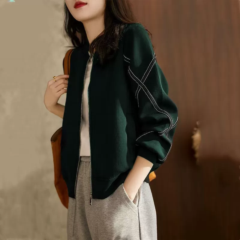 Baseball uniform, jacket, cardigan with zipper, plus size, oversize