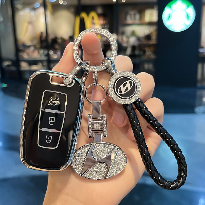 모던 D-스마트 3 키 [블랙 싱글 쉘] + 다이아몬드 로고 꼰 로프