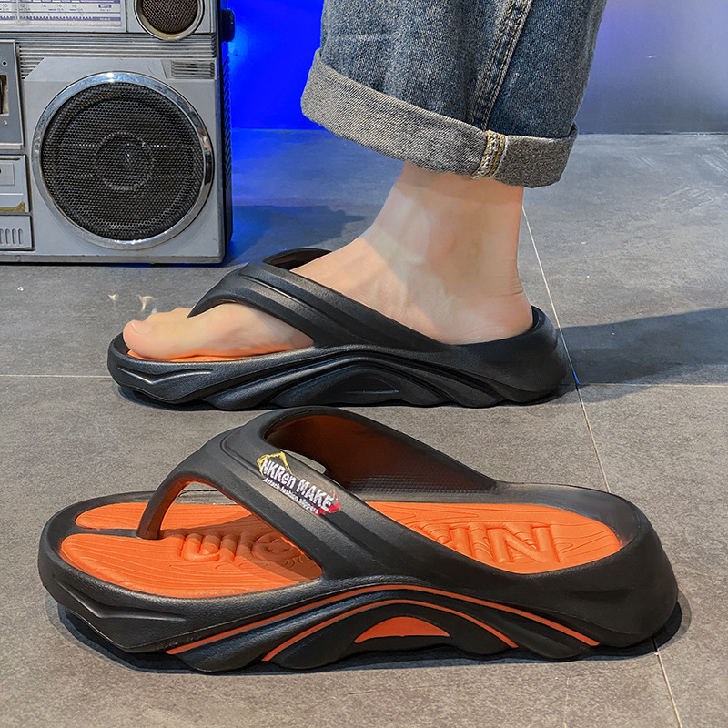 Chanclas ropa exterior de verano para hombres, deportes casuales, antideslizante, resistente al desgaste, desodorante, chanclas con sentido de la mierda, gran tamaño 4546