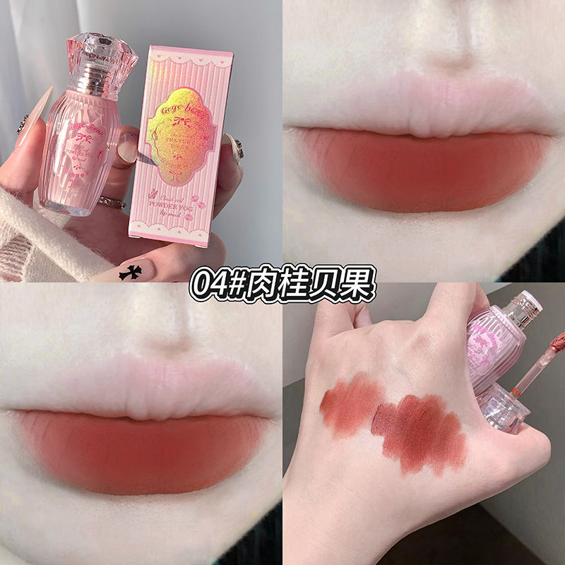 Gege bear cloud yarn polvo niebla lipstick no es fácil de tocar tazas no es fácil de descolorar blanquear mate niebla lápiz labial transfronterizo