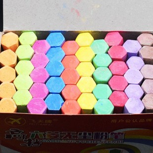 Wholesale chalk dust-free color flying chalk teaching public examination blackboard newspaper children's home hexagonal